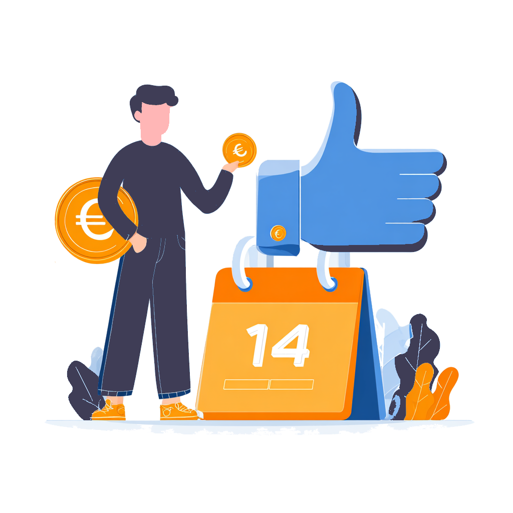 Geld-zurück-Garantie Hero Illustration